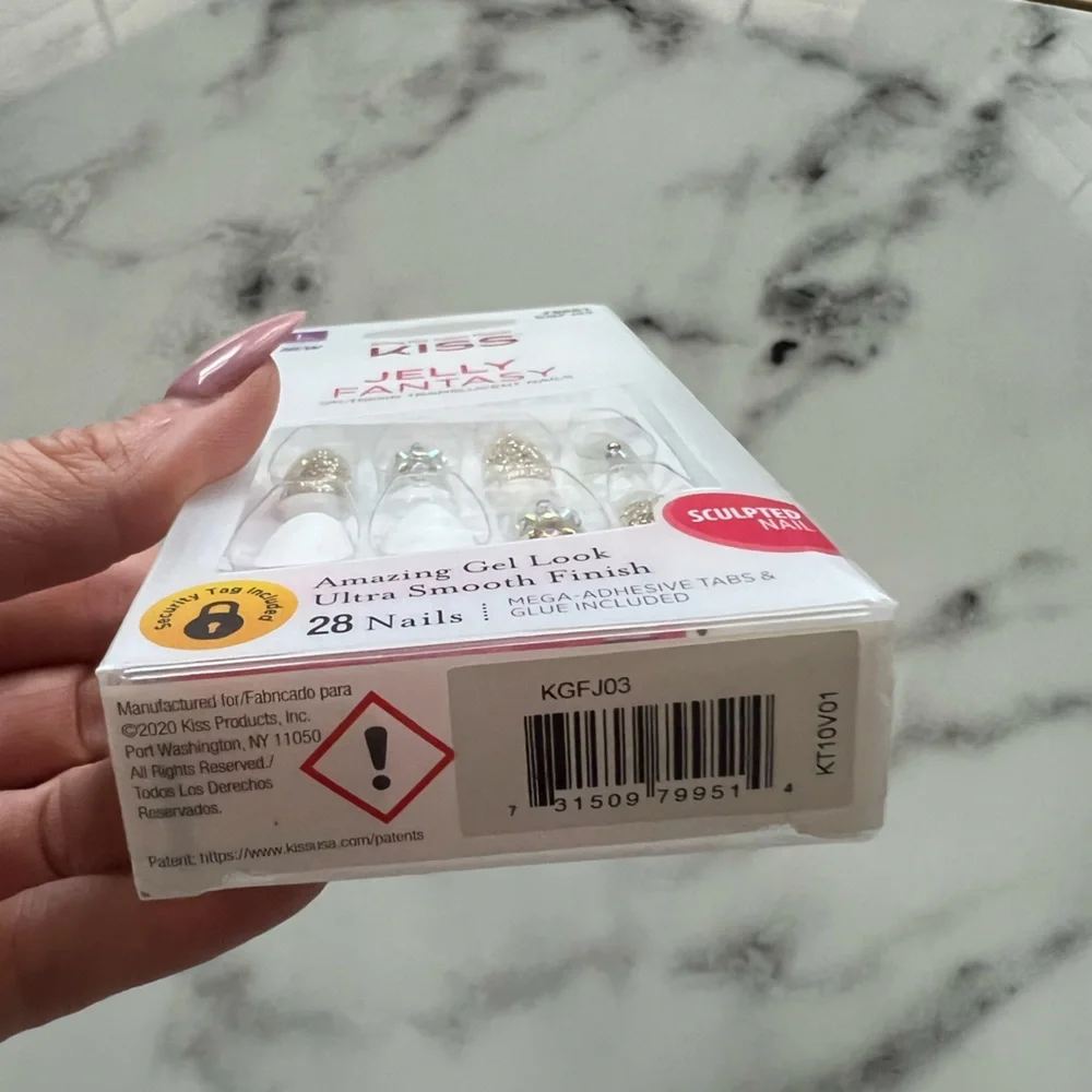 KISS Gel, Jelly, Glam & Jewel Fantasy, Press-On Nails, Long Length, 6 Boxes-New - Picture 7 of 14